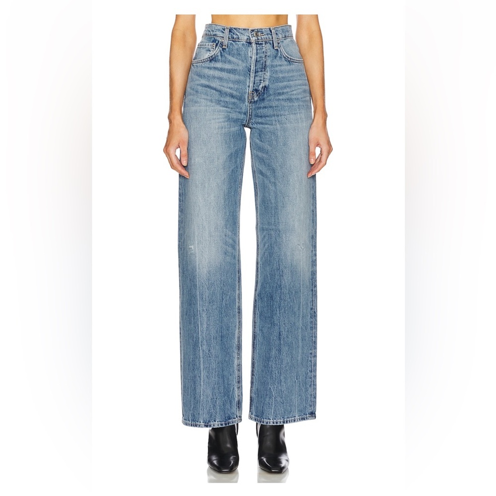 GRLFRND Brooklyn High Rise Straight Jeans in Breckenridge